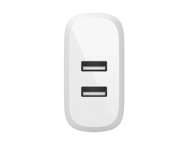 Belkin Belkin - Cargador de pared - 24 vatios - 4.8 A - 2 conectores de salida (2 x USB) - en el cable: USB-C WCE001dq1MWH