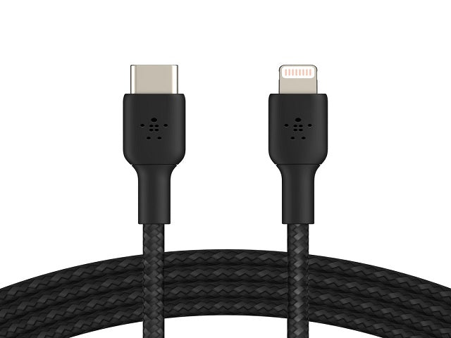 Belkin Belkin BoostCharge - Cable Lightning - 24 pin USB-C macho a Lightning macho - 1 m - negro - suministro de potencia USB (18W) CAA004bt1MBK