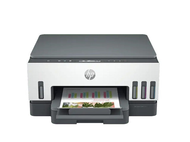 HP HP Smart Tank 720 All-in-One - Impresora multifunción - color - chorro de tinta - rellenable - Letter A (216 x 279 mm)/A4 (210 x 297 mm) (original) - A4/Legal (material) - hasta 13 ppm (copiando) - hasta 15 ppm (impresión) - 250 hojas - USB 2.0, Wi-Fi(ac), Bluetooth 6UU46A#AKY