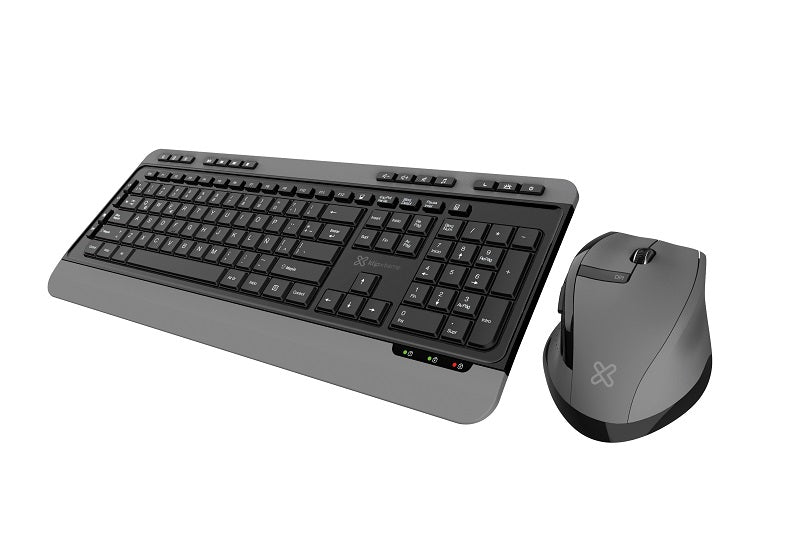 Klip Xtreme Klip Xtreme - Keyboard and mouse set - Spanish - Wireless - 2.4 GHz - Black and gray KBK-520