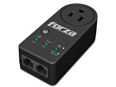 Forza Forza Surge Zion 2K10 - Supresor de sobrevoltaje - 110V US - 1 RJ45 - 1 Salida - Rango de Voltaje 90-140 VAC - Proteccion de Picos IMAX 18000A - Color Negro FVP-1201N