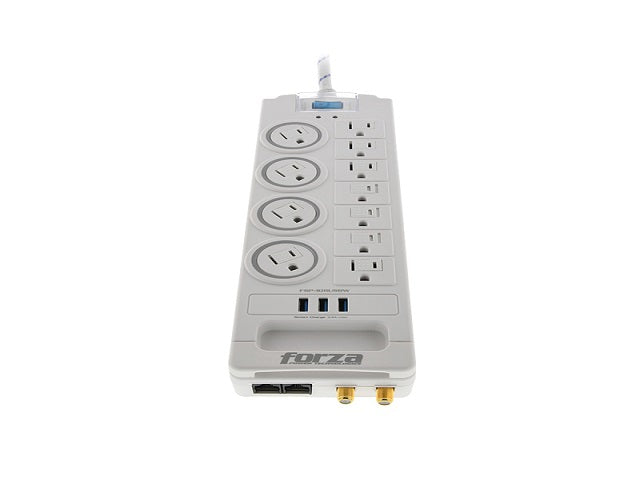 Forza Forza - Surge protector - AC 110/220 V - 11 Tomas de Corriente - NEMA 3USB 5ft WH FSP-1011USBW