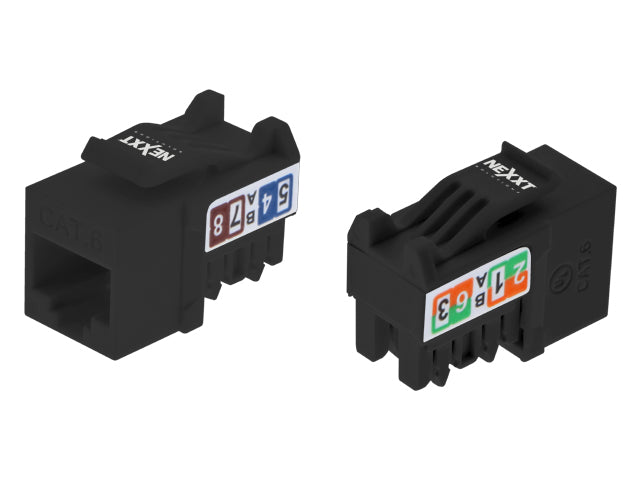 Nexxt Solutions Infrastructure Nexxt Solutions Infrastructure - Keystone Jack - Category 6 - Unshield 110 Type BK PCGKJC6TYRJBK