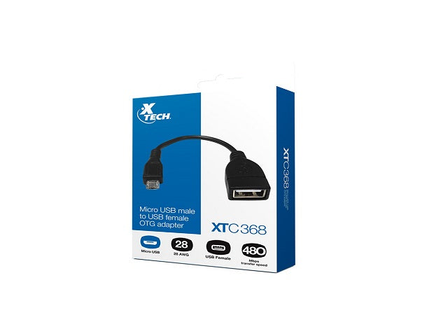 Xtech Xtech - USB cable - 5 pin Micro-USB Type B - 4 pin USB Type B - Black - XTC-368 XTC-368