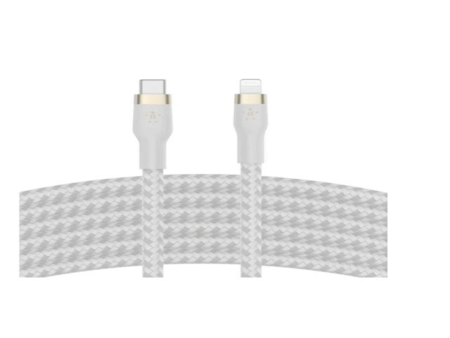 Belkin Belkin BoostCharge - Cable Lightning - 24 pin USB-C macho a Lightning macho - 3 m - blanco CAA011bt3MWH