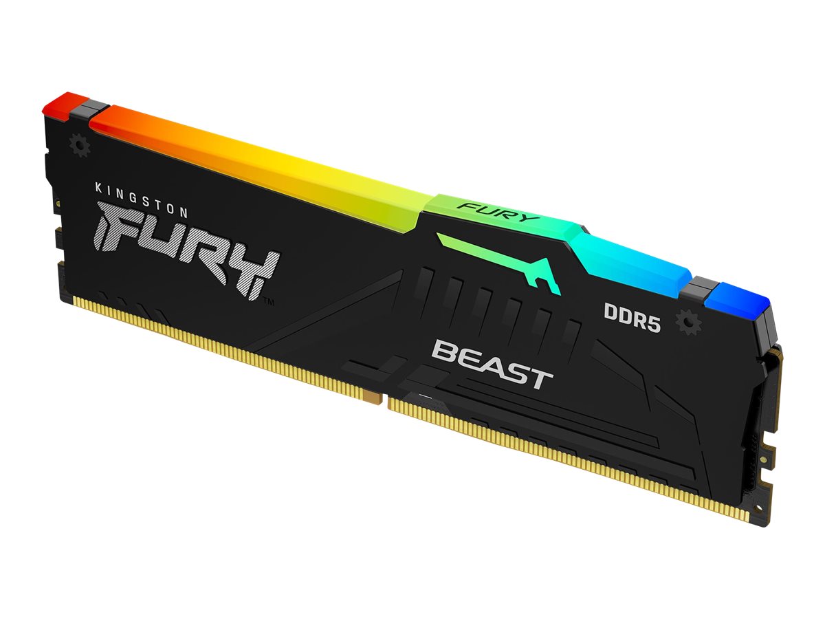 Kingston Fury Kingston FURY Beast RGB - DDR5 - módulo - 32 GB - DIMM de 288 contactos - 5600 MT/s / PC5-44800 - CL40 - 1.25 V - sin búfer - on-die ECC KF556C40BBA-32