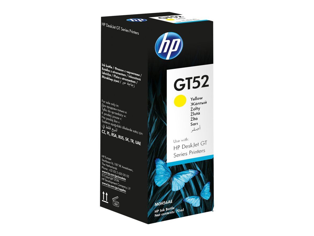 HP HP GT52 - 70 ml - amarillo - original - recarga de tinta - para HP 11X, 31X; Deskjet GT 58XX; Smart Tank 500, 51X, 530, 6001, 615, 70XX, 73XX, 76XX M0H56AL