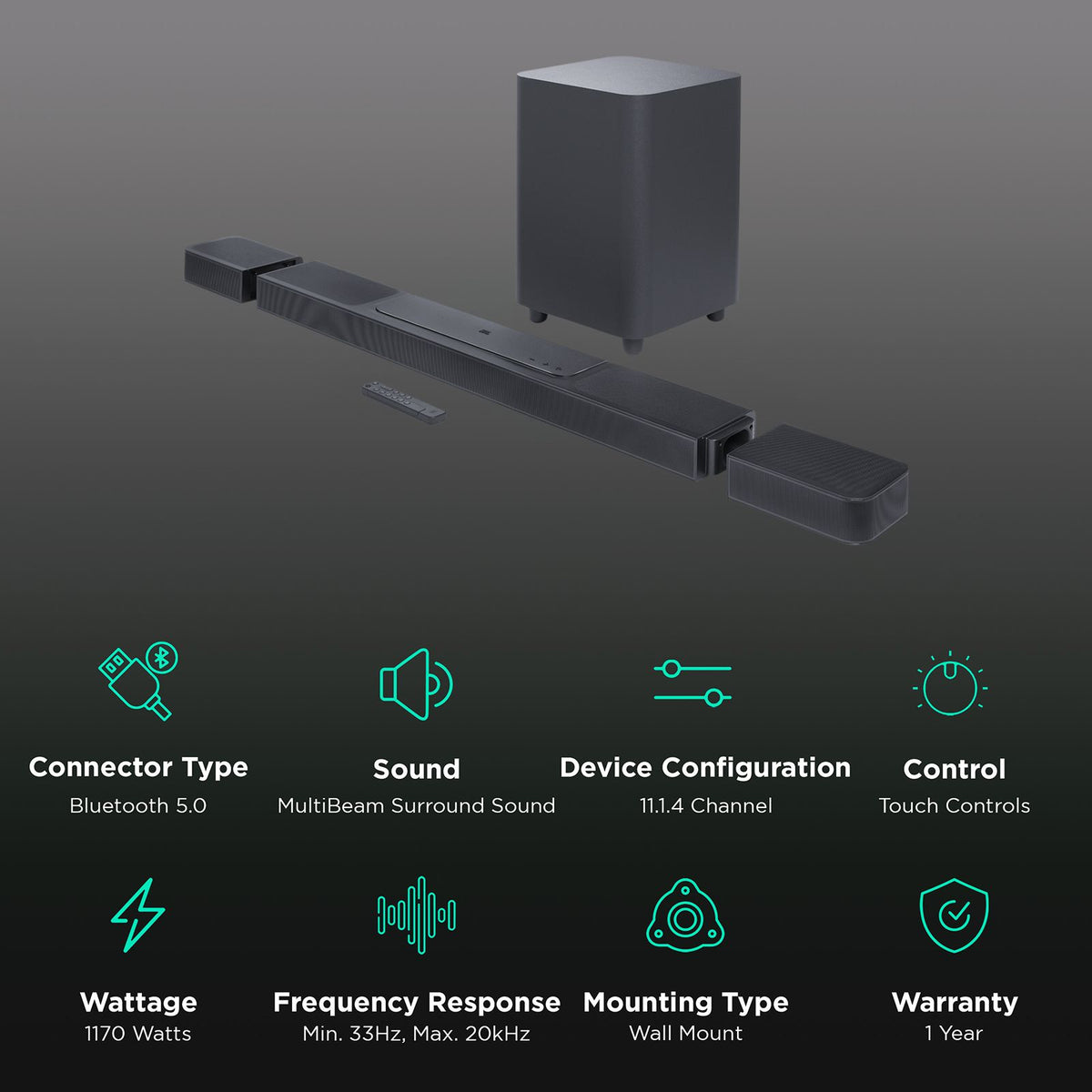 JBL JBL - Sound bar - Black - 1300 M2 JBLBAR1300XM2BLKAM