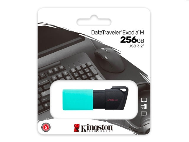 Kingston Kingston DataTraveler Exodia M - Unidad flash USB - 256 GB - USB 3.2 Gen 1 DTXM/256GB