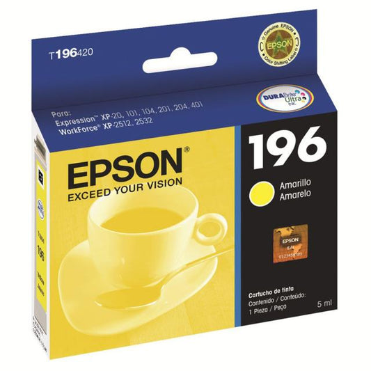 Epson Epson T196 - Amarillo - original - cartucho de tinta - para Expression XP-101, XP-201, XP-211, XP-214, XP-401, XP-411; WorkForce WF-2532 T196420-AL