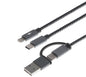 Xtech Xtech - USB cable - USB Type A or C - Micro USB or Lightning and USB type C - 1.2 m - only chargingXTC-560 XTC-560