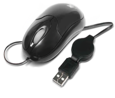 Xtech Xtech XTM-150  - Ratón - Cableado - USB - Negro - Optico - Cable Retráctil XTM-150