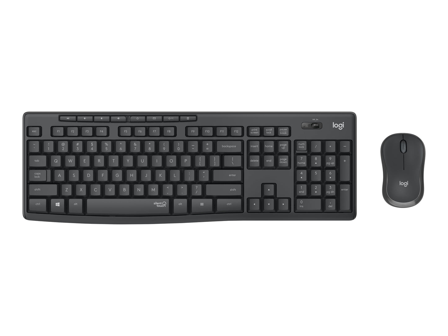 Logitech Logitech MK295 Silent - Juego de teclado y ratón - inalámbrico - 2.4 GHz - Black 920-009782