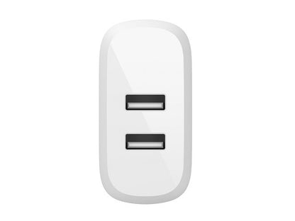 Belkin Belkin - Cargador de pared - 24 vatios - 4.8 A - 2 conectores de salida (2 x USB) - en el cable: USB-C WCE001dq1MWH