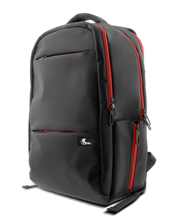 Xtech Xtech Insurgent XTB-507 Mochila para laptop 16.5” y accesorios de videojuegos - Nylon durable - Gaming   - Color Negro y Rojo - Bolsillo Antirrobo - Panel posterior acolchado con tecnología de ventilación Airflow XTB-507
