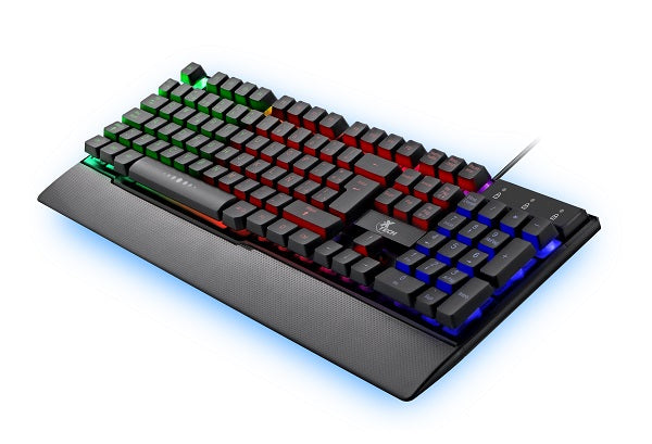 Xtech Teclado para Gaming Xtech XTK-510S - Español - Iluminación LED Multi-color con efectos de luz - Conexión USB inmediata - Descansa-palmas integrado con acabado texturizado XTK-510S