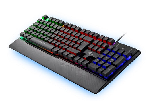 Xtech Teclado para Gaming Xtech XTK-510S - Español - Iluminación LED Multi-color con efectos de luz - Conexión USB inmediata - Descansa-palmas integrado con acabado texturizado XTK-510S