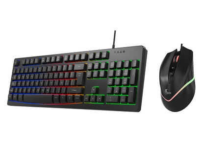 Xtech Xtech - Keyboard, mouse and mouse pad - Wired - Spanish - USB - Black - Gaming XTK-535S XTK-535S