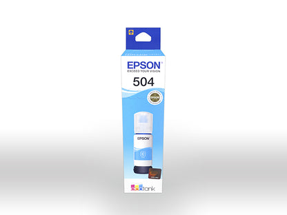 Epson Epson 504 - 70 ml - cián - original - recarga de tinta - para EcoTank L4150, L4260, L6161, L6171, L6191, L6270 T504220-AL