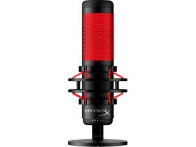 HyperX HyperX QuadCast - Micrófono - USB - rojo y negro - para Victus by HP Laptop 15, 16; Laptop 14, 15, 17; Pavilion x360 Laptop; Pro 290 G9 4P5P6AA