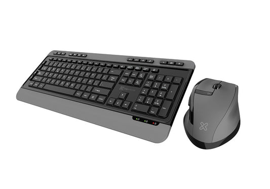 Klip Xtreme Klip Xtreme - Keyboard and mouse set - Spanish - Wireless - 2.4 GHz - Black and gray KBK-520