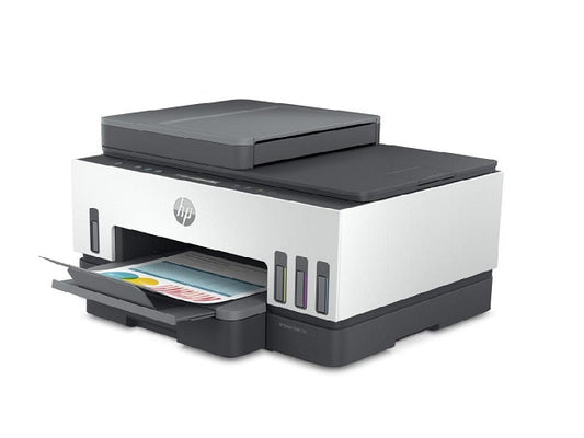 HP HP Smart Tank 750 All-in-One - Impresora multifunción - color - chorro de tinta - rellenable - Letter A (216 x 279 mm)/A4 (210 x 297 mm) (original) - A4/Legal (material) - hasta 13 ppm (copiando) - hasta 15 ppm (impresión) - 250 hojas - USB 2.0, LAN, Wi-Fi(n), Bluetooth 6UU47A#AKY