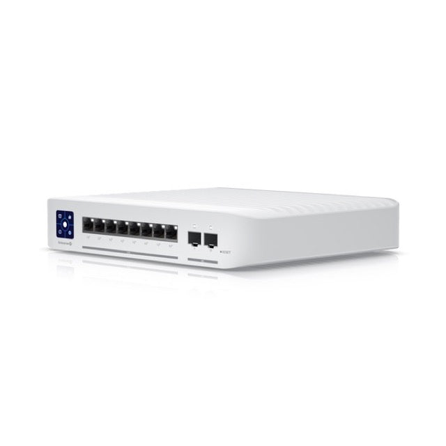 Ubiquiti Ubiquiti UniFi Enterprise - Conmutador - L3 - Gestionado - 8 x 10/100/1000/2.5G (PoE+) + 2 x 1 Gigabit / 10 Gigabit SFP+ (enlace ascendente) - sobremesa - PoE+ (120 W) USW-Enterprise-8-PoE