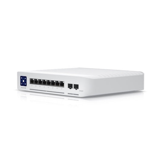 Ubiquiti Ubiquiti UniFi Enterprise - Conmutador - L3 - Gestionado - 8 x 10/100/1000/2.5G (PoE+) + 2 x 1 Gigabit / 10 Gigabit SFP+ (enlace ascendente) - sobremesa - PoE+ (120 W) USW-Enterprise-8-PoE