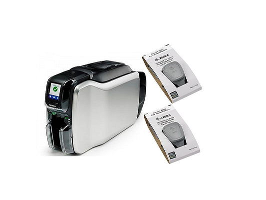Zebra Zebra Impresora de Credenciales ZC300 Dual Sided US Cord USB & Ethernet KIT que Incluye Windows Driver CardStudio 2.0 (Standard) SW de diseño 200 PVC tarjetas YMCKOK ribbon ( para 200 imágene ZC32-000CQ00LA00