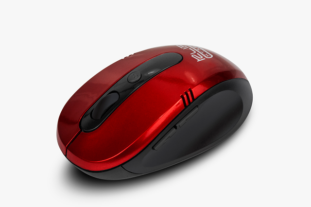 Klip Xtreme Klip Xtreme KMW-330 Vector - Ratón - ergonómico - óptico - 6 botones - inalámbrico - 2.4 GHz - receptor inalámbrico USB - rojo KMW-330RD