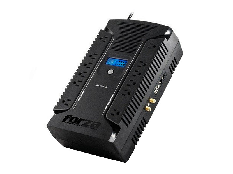 Forza Forza - UPS - Línea interactiva - 450 vatios - 750 VA - AC 110/120 V - 12 NEMA 2 USB HT-750LCD
