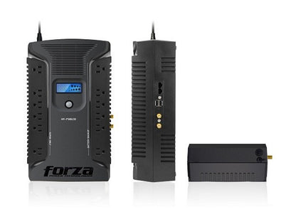 Forza Forza - UPS - Línea interactiva - 450 vatios - 750 VA - AC 110/120 V - 12 NEMA 2 USB HT-750LCD