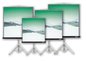 Klip Xtreme Klip Xtreme KPS-102B - Pantalla de proyección con trípode - 86 pulgada ( 218 cm ) - 4:3 - Matte White - negro KPS-102B