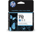 HP HP 712 - 29 ml - cián - original - DesignJet - cartucho de tinta - para DesignJet Studio, T210, T230, T250, T630, T650 3ED67A