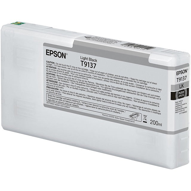 Epson Epson T9137 - 200 ml - negro claro - original - cartucho de tinta - para SureColor P5000, SC-P5000 T913700