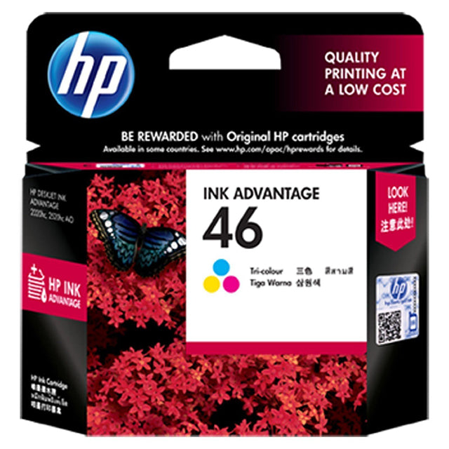 HP HP 46 - Color (cian con base de tinte, magenta con base de tinte, amarillo con base de tinte) - original - Ink Advantage - cartucho de tinta - para Deskjet Ink Advantage Ultra 2529, Ink Advantage Ultra 4729 CZ638AL