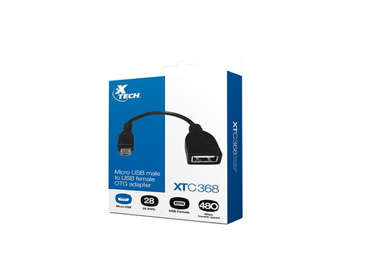Xtech Xtech - USB cable - 5 pin Micro-USB Type B - 4 pin USB Type B - Black - XTC-368 XTC-368