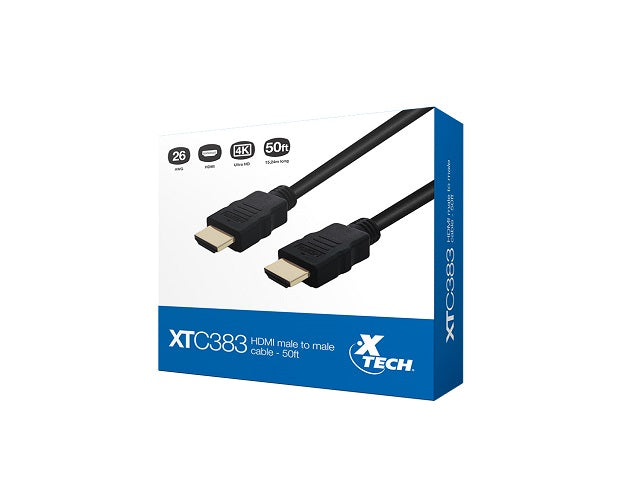 Xtech Xtech - Video / audio cable - HDMI - HDMI - 50ft-m/m-XTC-383 XTC-383
