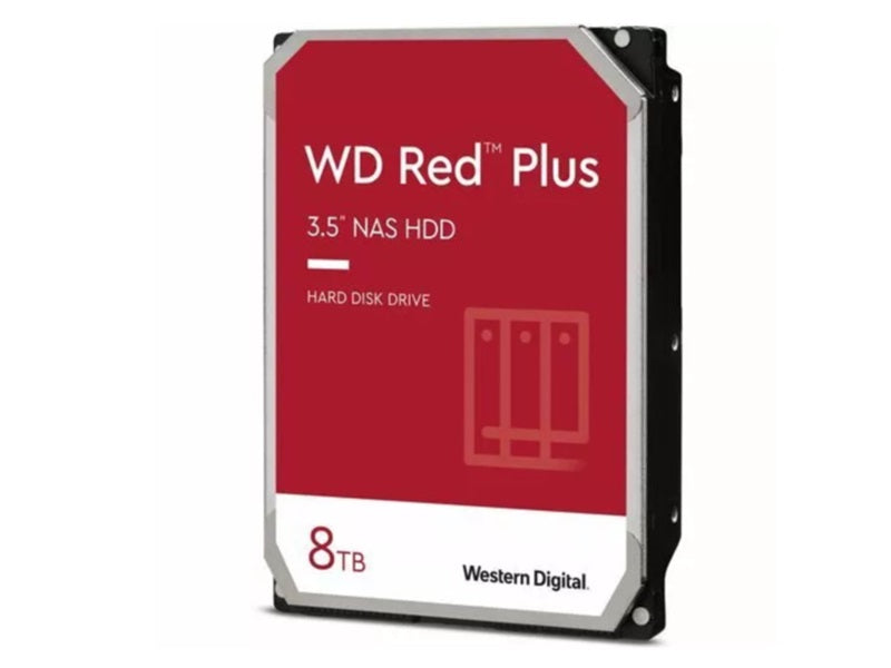 Western Digital Western Digital WD Red Plus NAS Hard Drive - Hard drive - Internal hard drive - 8 TB - 3.5" - 7200 rpm - Serial ATA - .. WD80EFPX