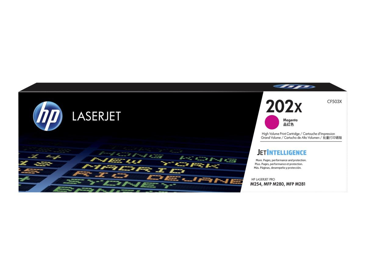 HP HP 202X - Alto rendimiento - magenta - original - LaserJet - cartucho de tóner (CF503X) - para Color LaserJet Pro M254dw, M254nw, MFP M280nw, MFP M281cdw, MFP M281fdn, MFP M281fdw CF503X
