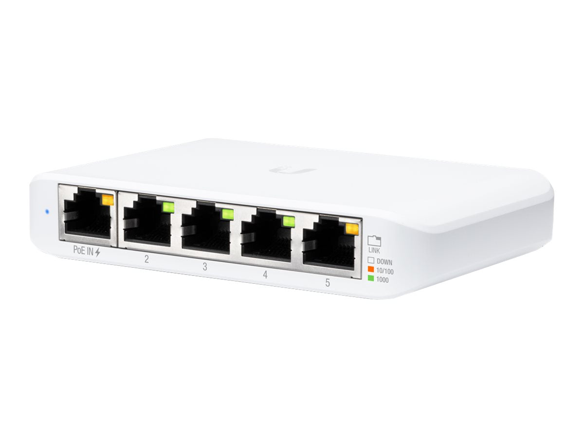 Ubiquiti Ubiquiti UniFi Switch USW Flex Mini - Conmutador - inteligente - 4 x 10/100/1000 + 1 x 10/100/1000 (PoE+) - sobremesa - PoE+ USW-Flex-Mini