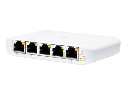Ubiquiti Ubiquiti UniFi Switch USW Flex Mini - Conmutador - inteligente - 4 x 10/100/1000 + 1 x 10/100/1000 (PoE+) - sobremesa - PoE+ USW-Flex-Mini