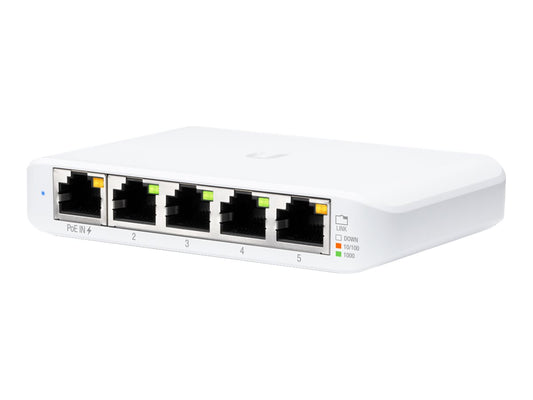 Ubiquiti Ubiquiti UniFi Switch USW Flex Mini - Conmutador - inteligente - 4 x 10/100/1000 + 1 x 10/100/1000 (PoE+) - sobremesa - PoE+ USW-Flex-Mini