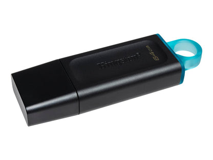 Kingston Kingston DataTraveler Exodia - Unidad flash USB - 64 GB - USB 3.2 Gen 1 - negro con turquesa DTX/64GB
