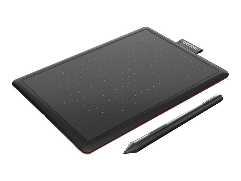 Wacom Wacom One by Wacom - Digitalizador - diestro y zurdo - 15.2 x 9.5 cm - electromagnético - cableado - USB - negro, rojo CTL472K1A
