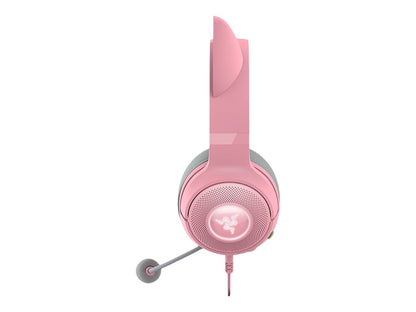 Razer Razer Kraken Kitty V2 - Auricular - tamaño completo - cableado - USB - aislamiento de ruido - cuarzo RZ04-04730200-R3U1