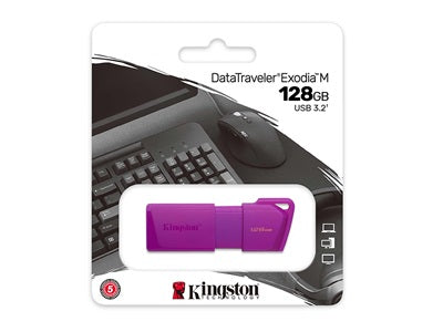 Kingston Kingston - USB flash drive - USB 3.2 Gen 2 - DTXM - NEON (Purple) KC-U2L128-7LP