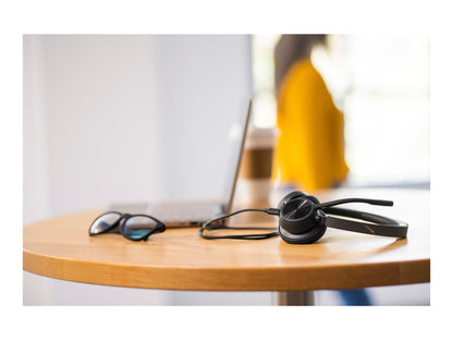 Poly Poly Voyager 4320 - Voyager 4300 UC series - auricular - en oreja - Bluetooth - inalámbrico, cableado - USB-A - negro - Certificado para Equipos de Microsoft, Certificado por Zoom 76U49AA