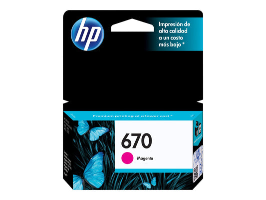 HP HP 670 - Magenta - original - Ink Advantage - cartucho de tinta - para Deskjet Ink Advantage 3525, Ink Advantage 46XX, Ink Advantage 5525, Ink Advantage 6525 CZ115AL