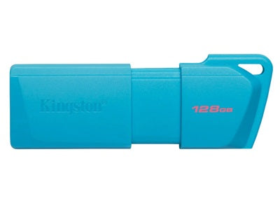 Kingston Kingston - USB flash drive - USB 3.2 Gen 2 - NEON Aqua Blue KC-U2L128-7LB
